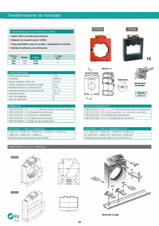 Catalogo general de baja tensión de FANOX 28