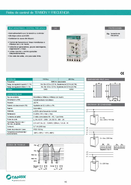 Catalogo general de baja tensión de FANOX 46