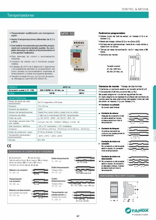 Catalogo general de baja tensión de FANOX 47