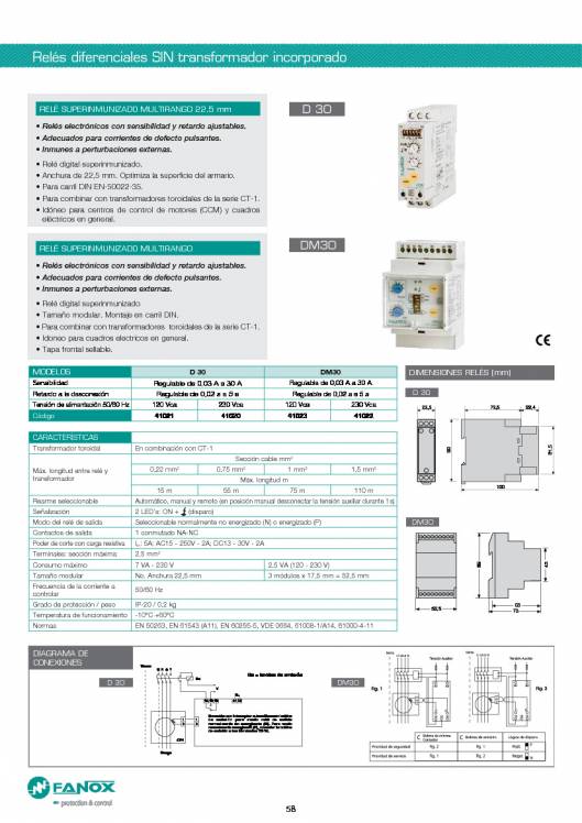 Catalogo general de baja tensión de FANOX 58