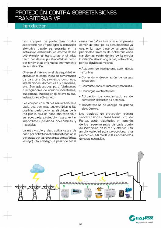 Catalogo general de baja tensión de FANOX 61