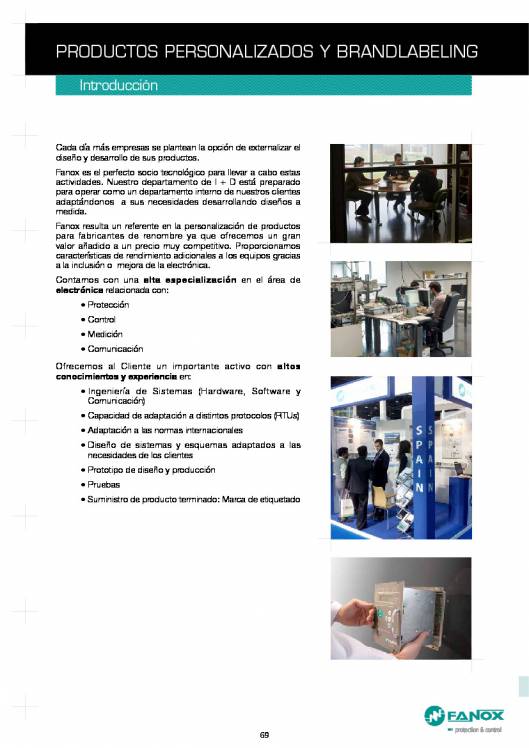 Catalogo general de baja tensión de FANOX 69