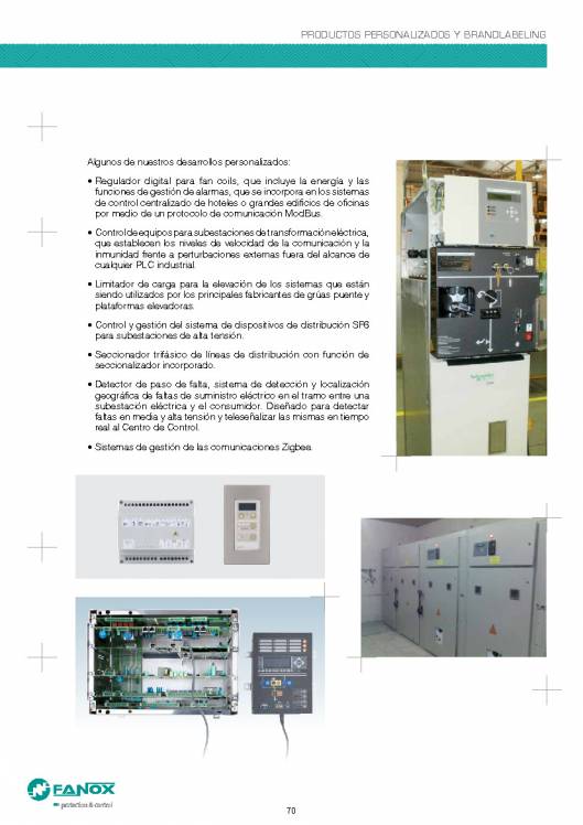 Catalogo general de baja tensión de FANOX 70