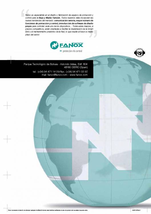 Catalogo general de baja tensión de FANOX 72