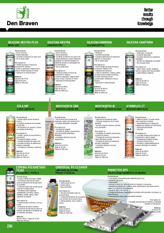 Catálogo general DEN BRAVEN SEALANTS ESPAÑA 2