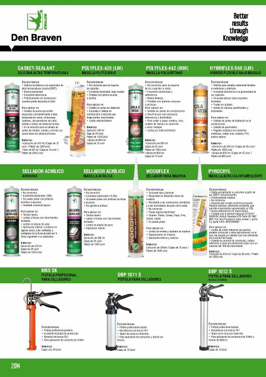 Catálogo general DEN BRAVEN SEALANTS ESPAÑA 3