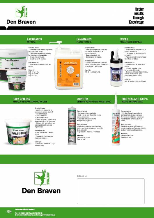 Catálogo general DEN BRAVEN SEALANTS ESPAÑA 6