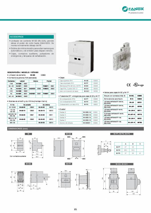 Catálogo General FANOX 85
