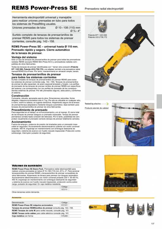 Catálogo general REMS 2015 137 Catálogo general REMS 2015 137