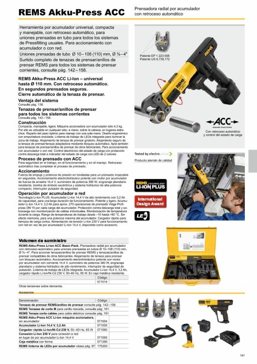 Catálogo general REMS 2015 141 Catálogo general REMS 2015 141