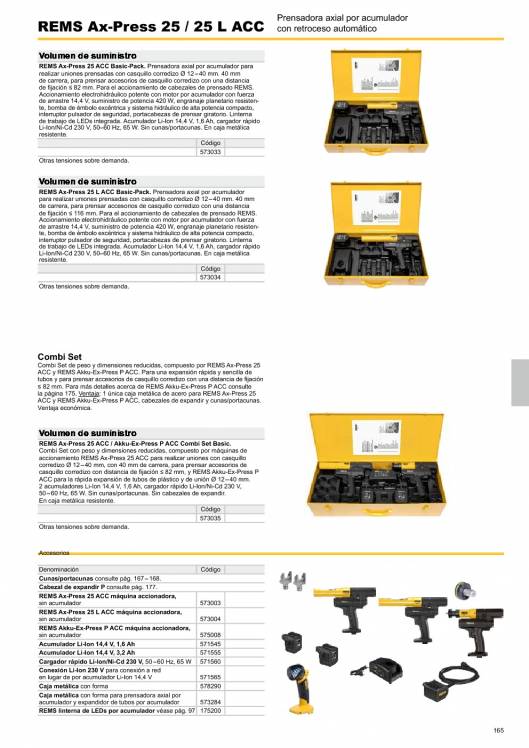Catálogo general REMS 2015 165 Catálogo general REMS 2015 165