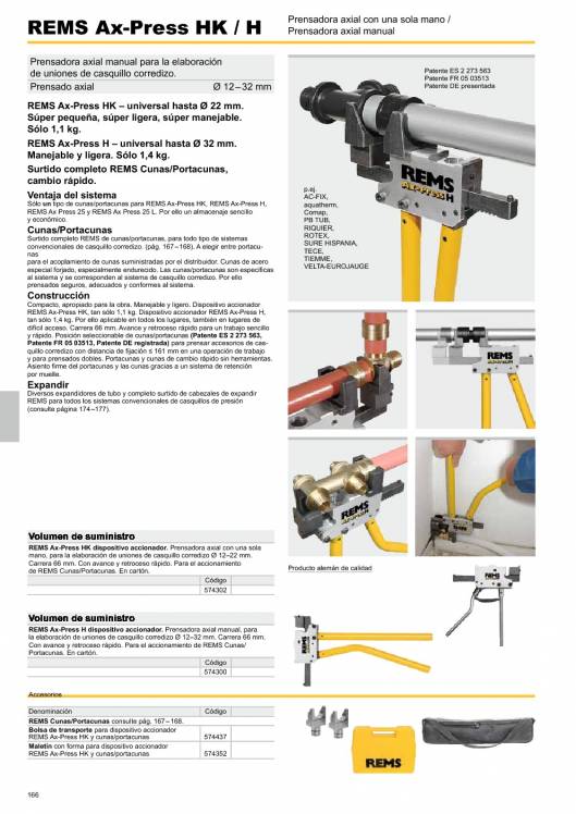 Catálogo general REMS 2015 166 Catálogo general REMS 2015 166