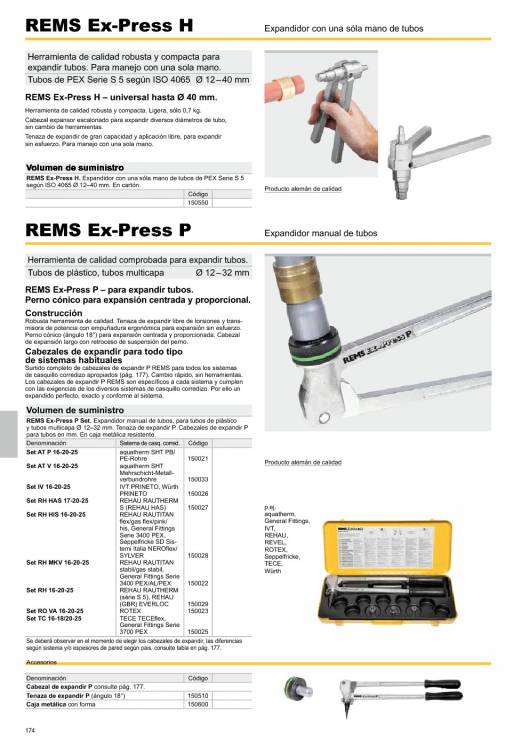 Catálogo general REMS 2015 174 Catálogo general REMS 2015 174