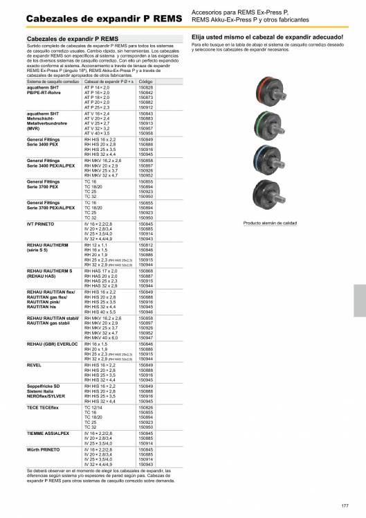 Catálogo general REMS 2015 177 Catálogo general REMS 2015 177