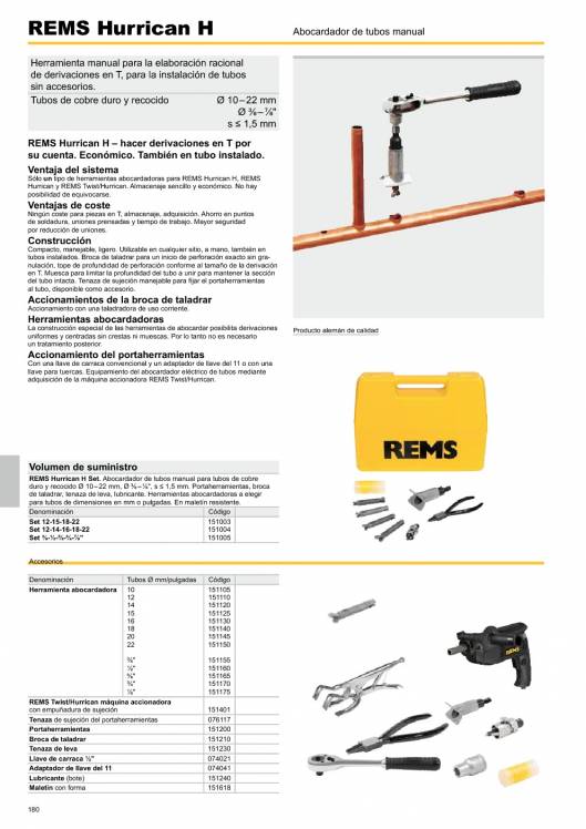 Catálogo general REMS 2015 180 Catálogo general REMS 2015 180