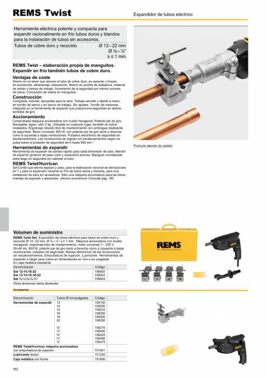 Catálogo general REMS 2015 182 Catálogo general REMS 2015 182