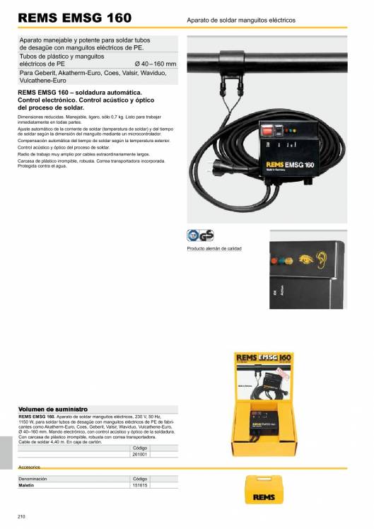 Catálogo general REMS 2015 210 Catálogo general REMS 2015 210