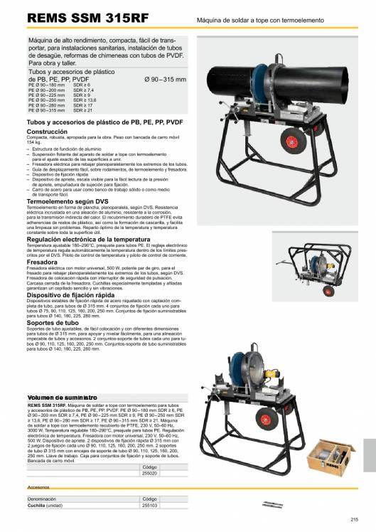 Catálogo general REMS 2015 215 Catálogo general REMS 2015 215