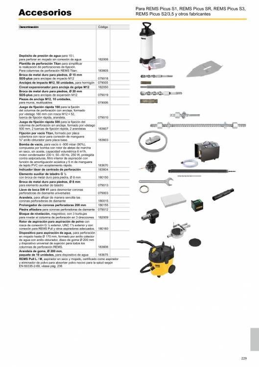 Catálogo general REMS 2015 229 Catálogo general REMS 2015 229