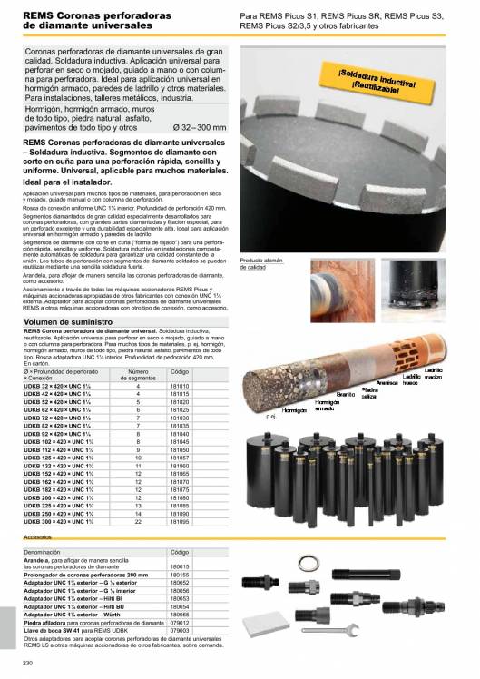 Catálogo general REMS 2015 230 Catálogo general REMS 2015 230