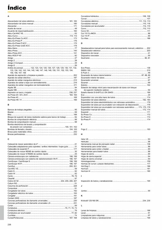 Catálogo general REMS 2015 238 Catálogo general REMS 2015 238