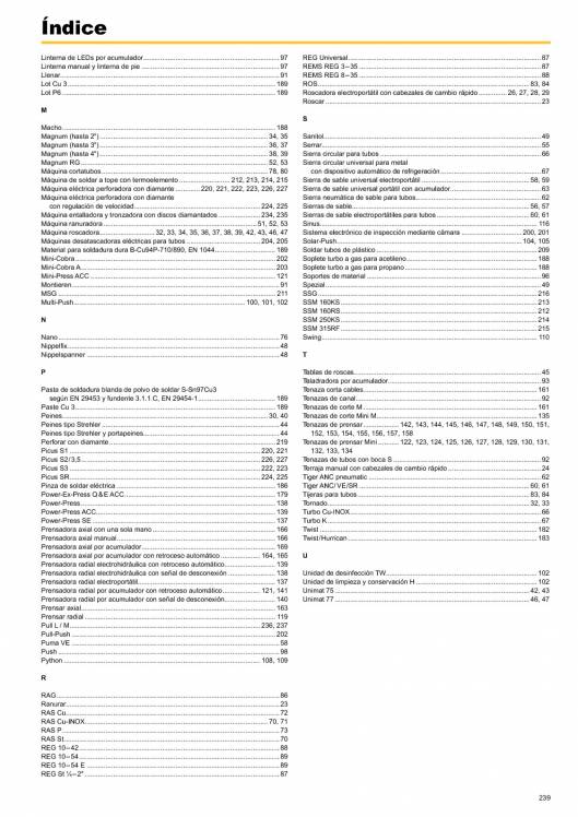Catálogo general REMS 2015 239 Catálogo general REMS 2015 239