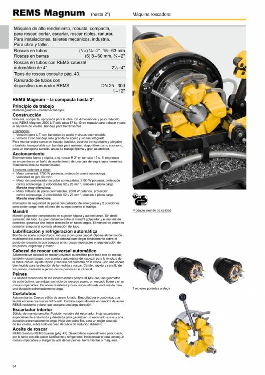 Catálogo general REMS 2015 34 Catálogo general REMS 2015 34