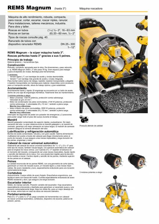 Catálogo general REMS 2015 36 Catálogo general REMS 2015 36