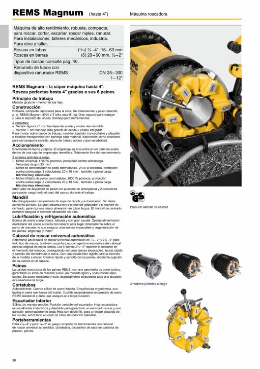 Catálogo general REMS 2015 38 Catálogo general REMS 2015 38