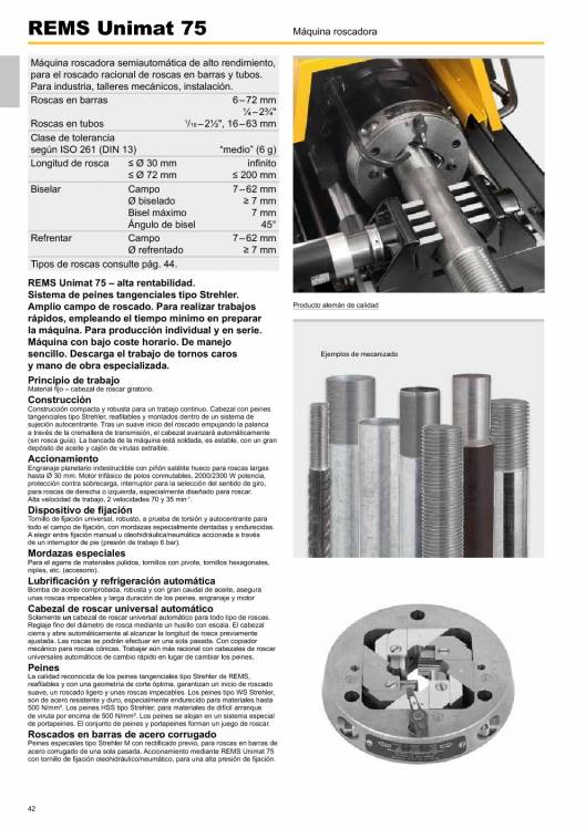 Catálogo general REMS 2015 42 Catálogo general REMS 2015 42