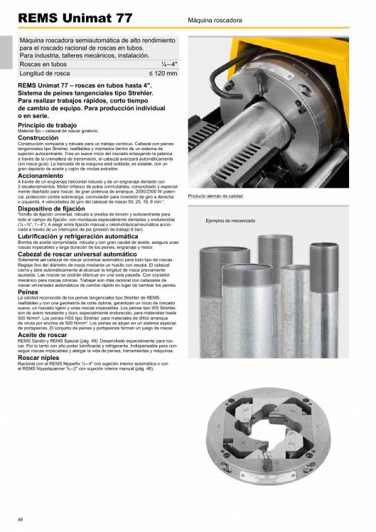 Catálogo general REMS 2015 46 Catálogo general REMS 2015 46