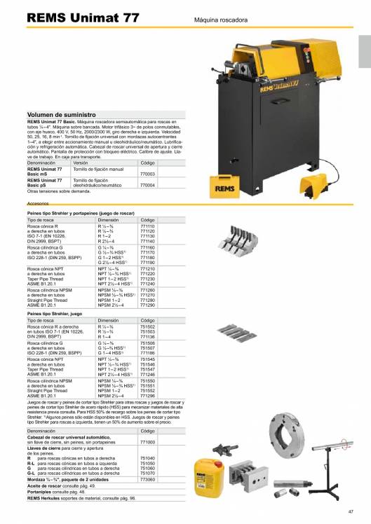 Catálogo general REMS 2015 47 Catálogo general REMS 2015 47