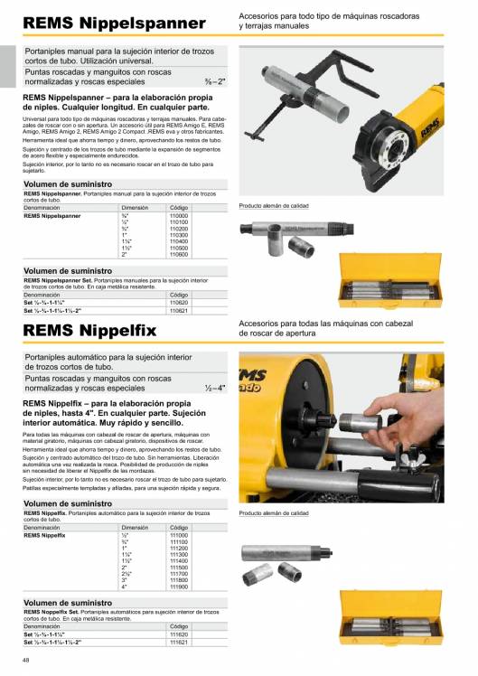 Catálogo general REMS 2015 48 Catálogo general REMS 2015 48