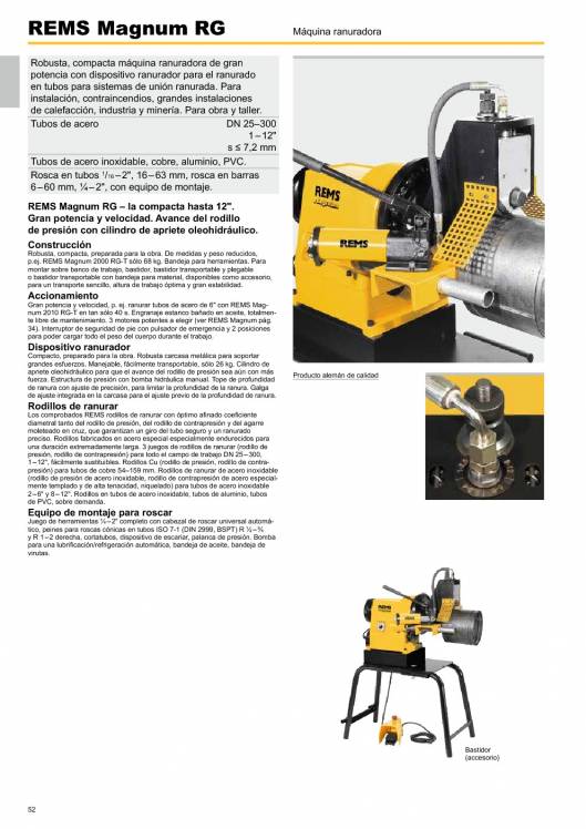 Catálogo general REMS 2015 52 Catálogo general REMS 2015 52