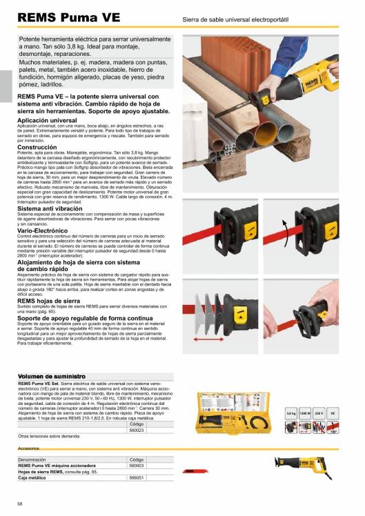 Catálogo general REMS 2015 58 Catálogo general REMS 2015 58