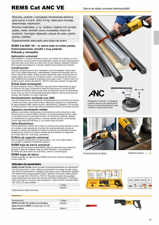 Catálogo general REMS 2015 59 Catálogo general REMS 2015 59