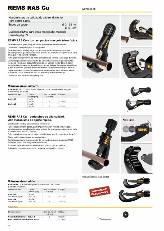 Catálogo general REMS 2015 72 Catálogo general REMS 2015 72