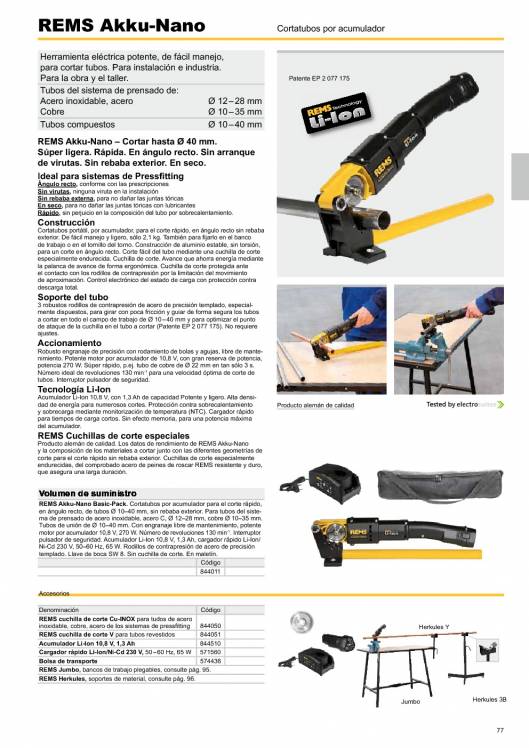 Catálogo general REMS 2015 77 Catálogo general REMS 2015 77