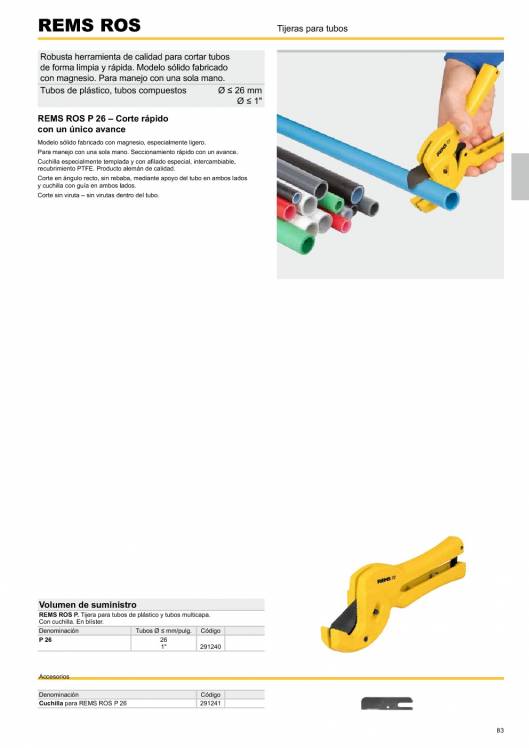 Catálogo general REMS 2015 83 Catálogo general REMS 2015 83