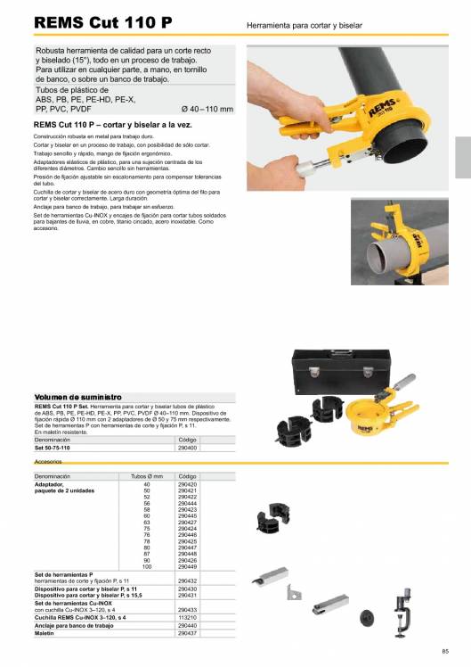 Catálogo general REMS 2015 85 Catálogo general REMS 2015 85