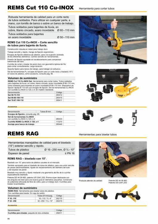 Catálogo general REMS 2015 86 Catálogo general REMS 2015 86