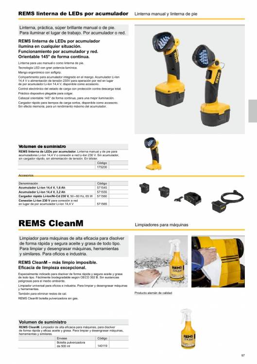 Catálogo general REMS 2015 97 Catálogo general REMS 2015 97
