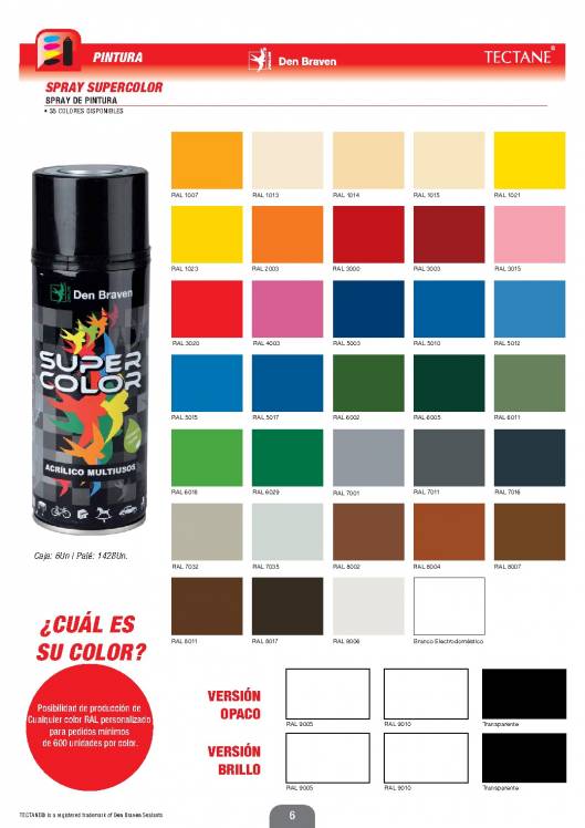 Catálogo general de sprays TECTANE 2014 6