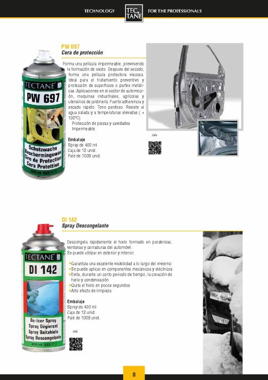 Catálogo general TECTANE Sector Automoción 8