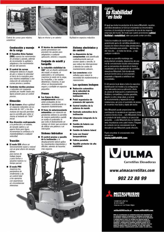Catálogo Mitsubishi EDIA FBN Carretilla elevadora eléctrica de 4 ruedas 6