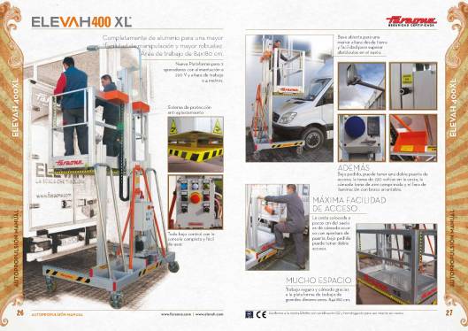 Catálogo de plataformas elevadoras ELEVAH 15