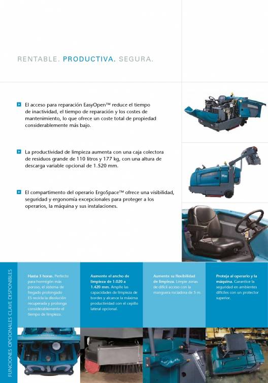 Catálogo TENNANT M20 Barredora-fregadora integrada de conductor sentado 4