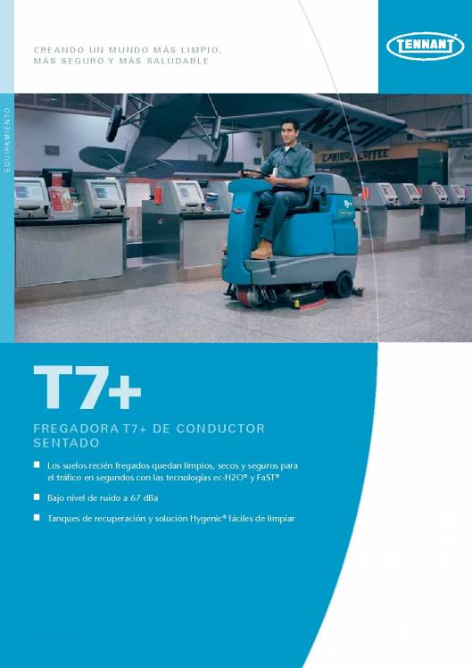 Catálogo TENNANT T7+ Fregadora de suelos de conductor sentado 1