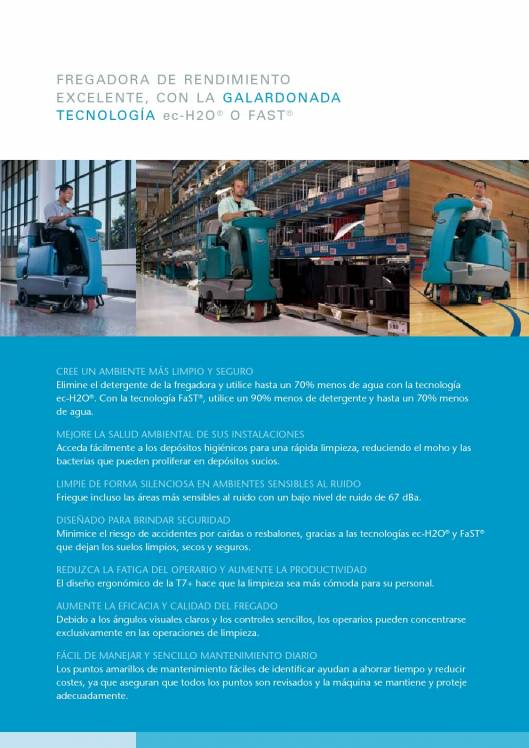 Catálogo TENNANT T7+ Fregadora de suelos de conductor sentado 2