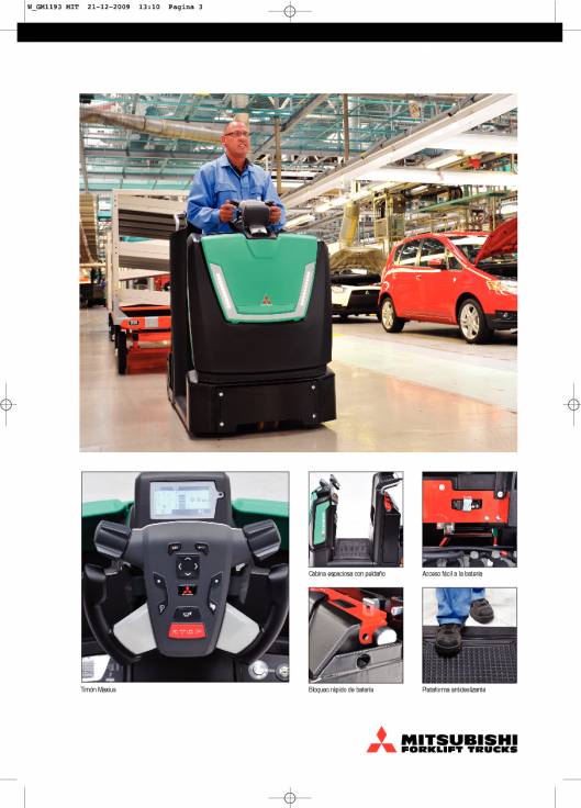 Catálogo de tractor de arrastre eléctrico para conductor incorporado MITSUBISHI TBR30N 3